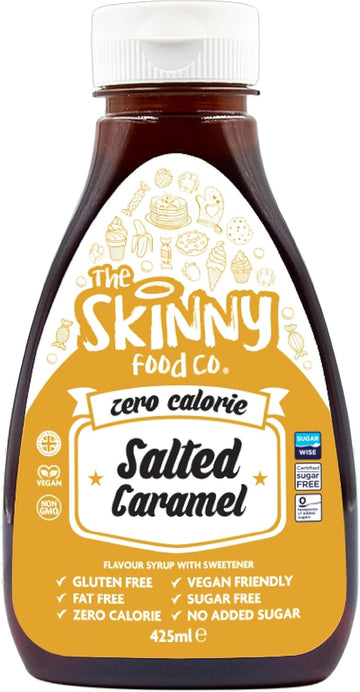 Skinny Food Co Vegan Honey Syrup 425Ml - Sugar Free Honey Zero Calorie Syrup For Breakfast, Coffee, Pancake, Snacks & Desserts - Vegan, Gluten-Free, Keto & Paleo Friendly Skinny Syrups
