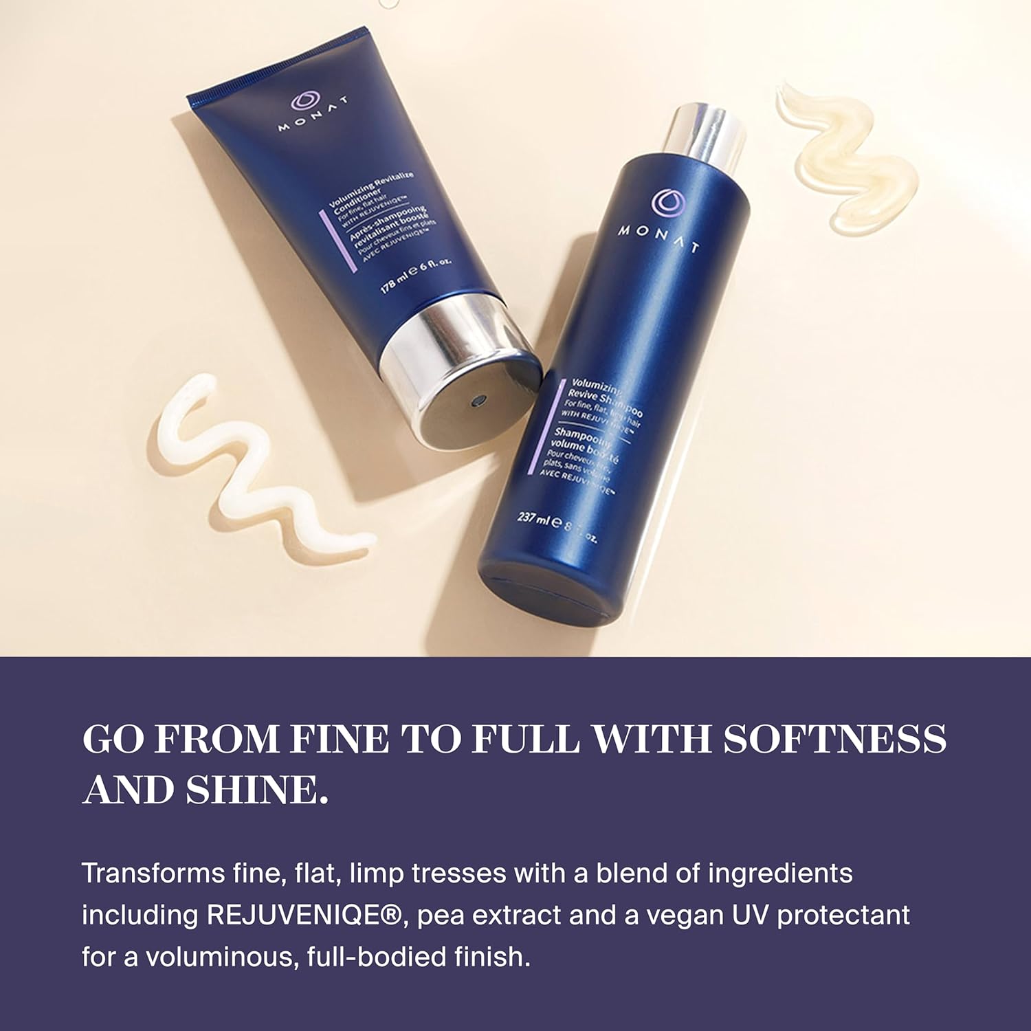 MONAT Volumizing Revitalize Conditioner Infused with Rejuveniqe - Lightweight Hair Volumizing Conditioner for Fine, Flat Hair, for Softness and Shine - Net Wt. 178 ml ? 6 fl. oz. : Beauty & Personal Care