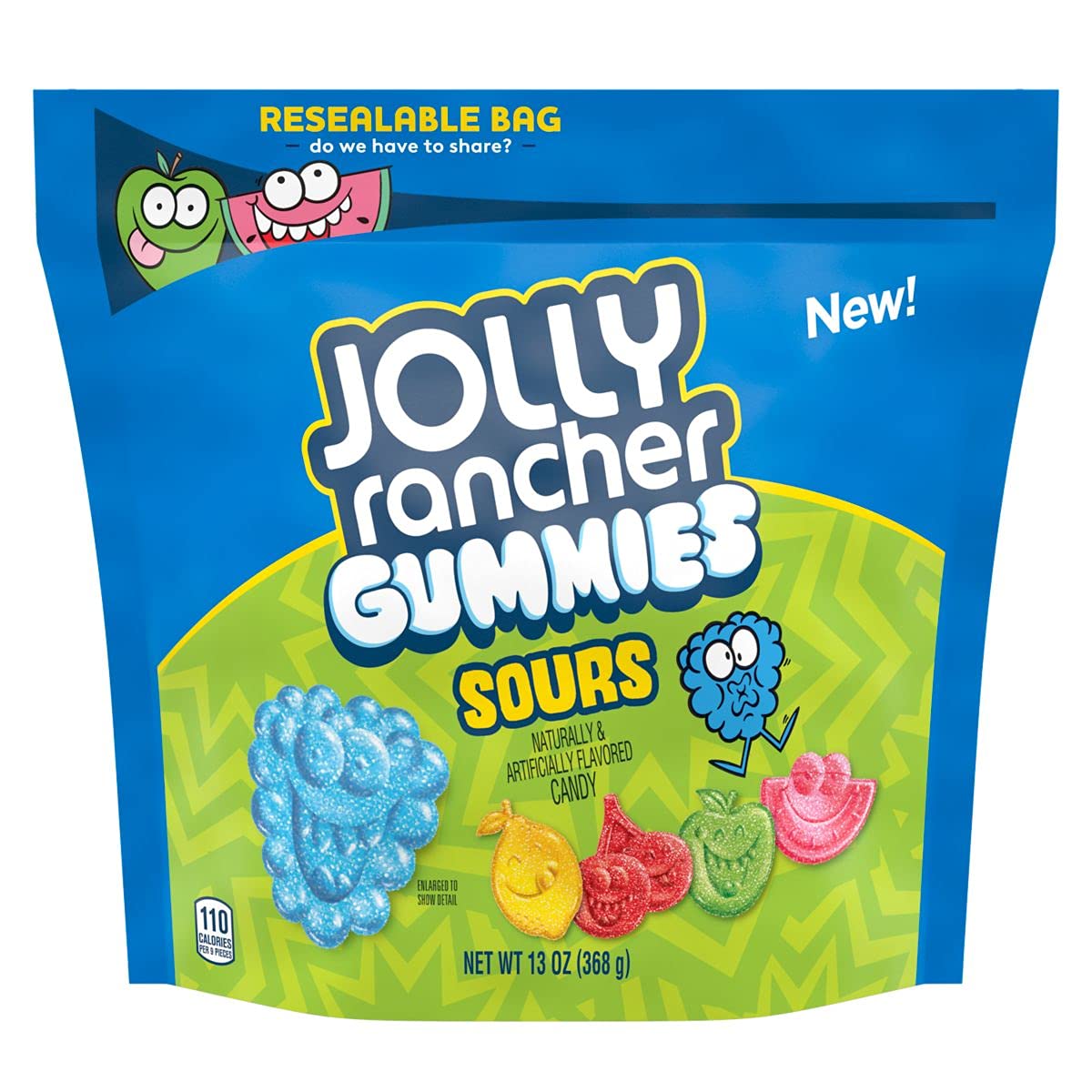 Jolly Rancher Gummies Assorted Fruit Flavored Candy Bag, 13 Oz