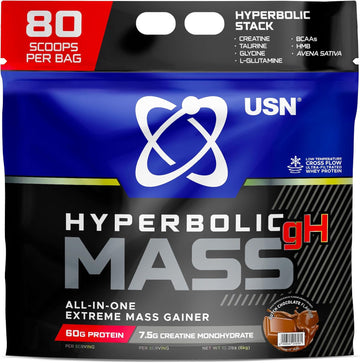 Usn Hyperbolic Mass French Vanilla 6Kg: High Calorie Mass Gainer Protein Powder For Muscle Building And Weight Gain - Improved Formula & Flavour With 7.5G Creatine Monohydrate And Less Sugar