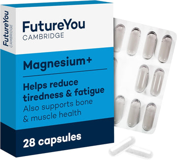Magnesium+ 575Mg Supplement – 28 High Strength Capsules – Magnesium Lactate & Vitamin B6 Health Supplements To Reduce Tiredness & Support Bone Health – Supplements By Futureyou Cambridge
