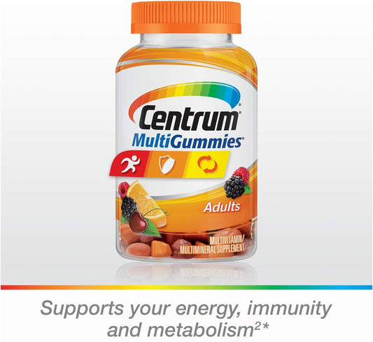 Centrum Multivitamin Gummy for Adults 50 Plus, Assorted avor, Fruit, 120 Count