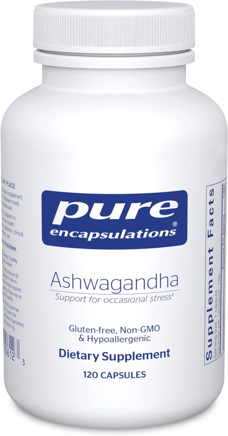 Pure Encapsulations Ashwagandha - Adaptogen Supplement For Thyroid Support, Joints, Stress, Focus, And Memory* - With Ashwagandha Extract - 120 Capsules