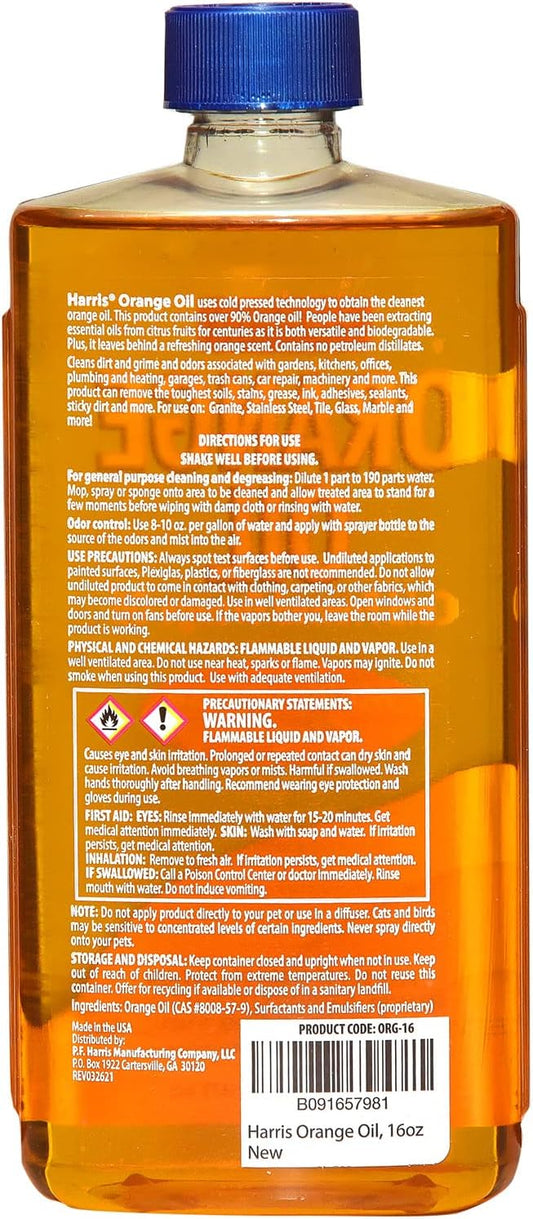 Harris Orange Oil, 16 Fl Oz