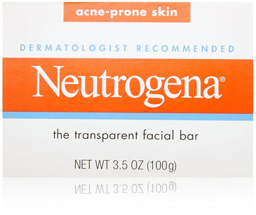 Neutrogena Transparent Facial Bars, Acne-Prone Skin Formula, 3.5 Ounce (Pack Of 8)