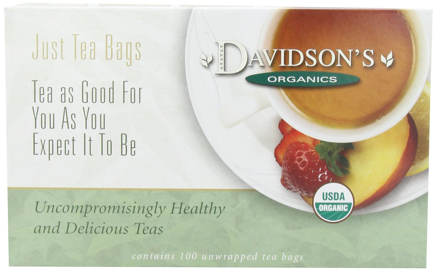 Davidson's Organics, Imperial Green, 100-count Unwrapped Tea Bags : Organic Green Tea : Grocery & Gourmet Food