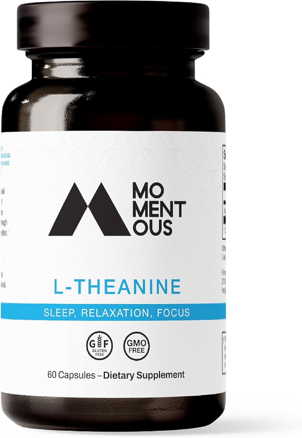 Momentous L-Theanine Supplement - 200Mg Capsules To Promote Relaxation And Focus - Nsf Certified, Gmo-Free, Gluten Free, 60 Servings