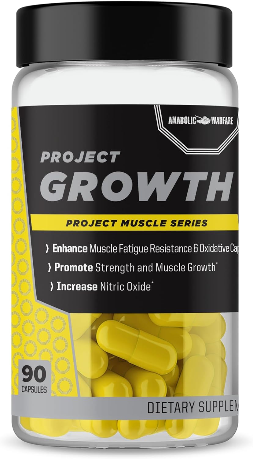 Anabolic Warfare Project Growth, Strength, Supports Muscle Growth, Promotes Recovery, Increase Nitric Oxide, Made with Botanicals* (90 Capsules)