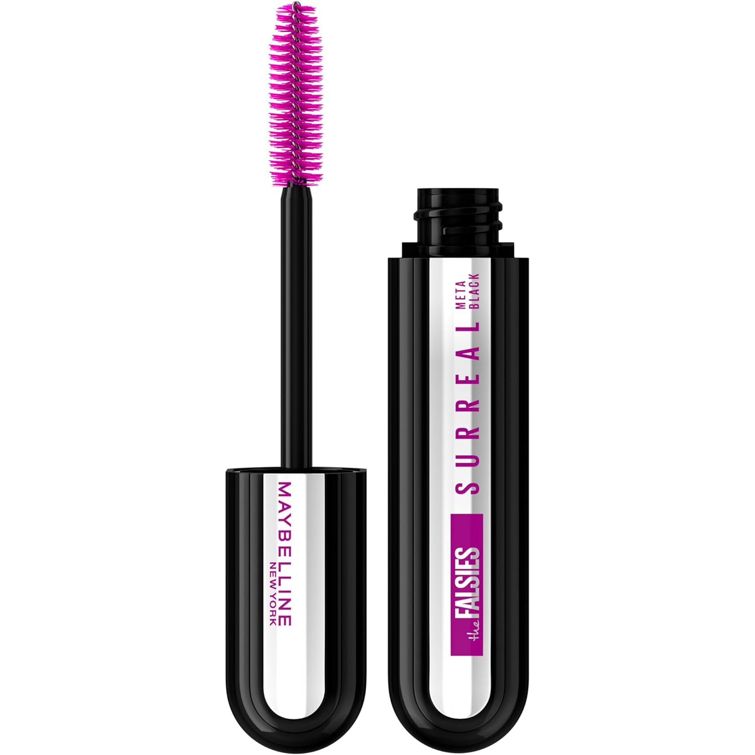 Maybelline The Falsies Surreal Extensions Washable Mascara, Volumizing, Lengthening Mascara Make Up, Meta Black, 1 Count