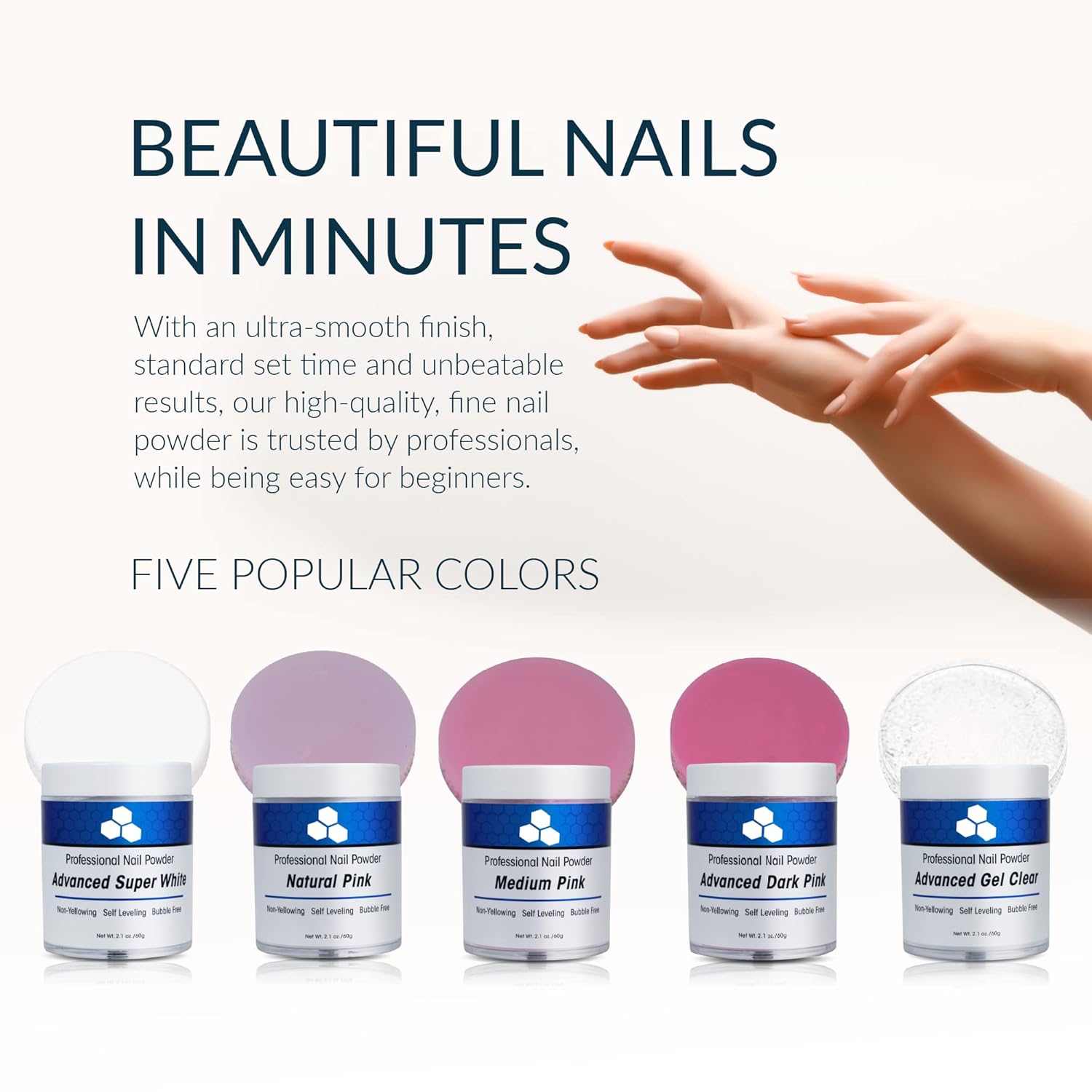DeEnti Pink & White Acrylic Nail Powder Set, Dark Pink 2oz + Bright White 2oz, Professional Nail Powder for Manicure, Nail Art, Fake Nails, Nail Carving and Extensions : Beauty & Personal Care
