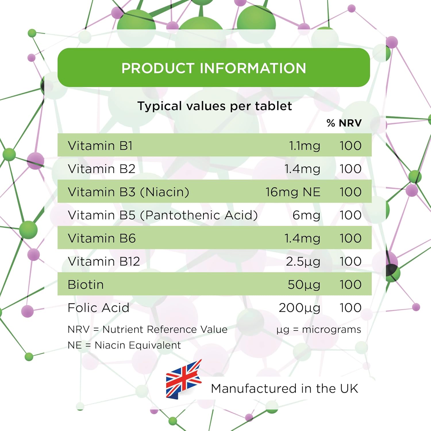 Healthspan Vitamin B Complex (12 month's Supply) | High Levels of 8 B-Complex Vitamins | Heart Health, Mental Performance & Psychological Function | Combat Tiredness & Fatigue | Gelatin Free | Vegan : Amazon.co.uk: Health & Personal Care