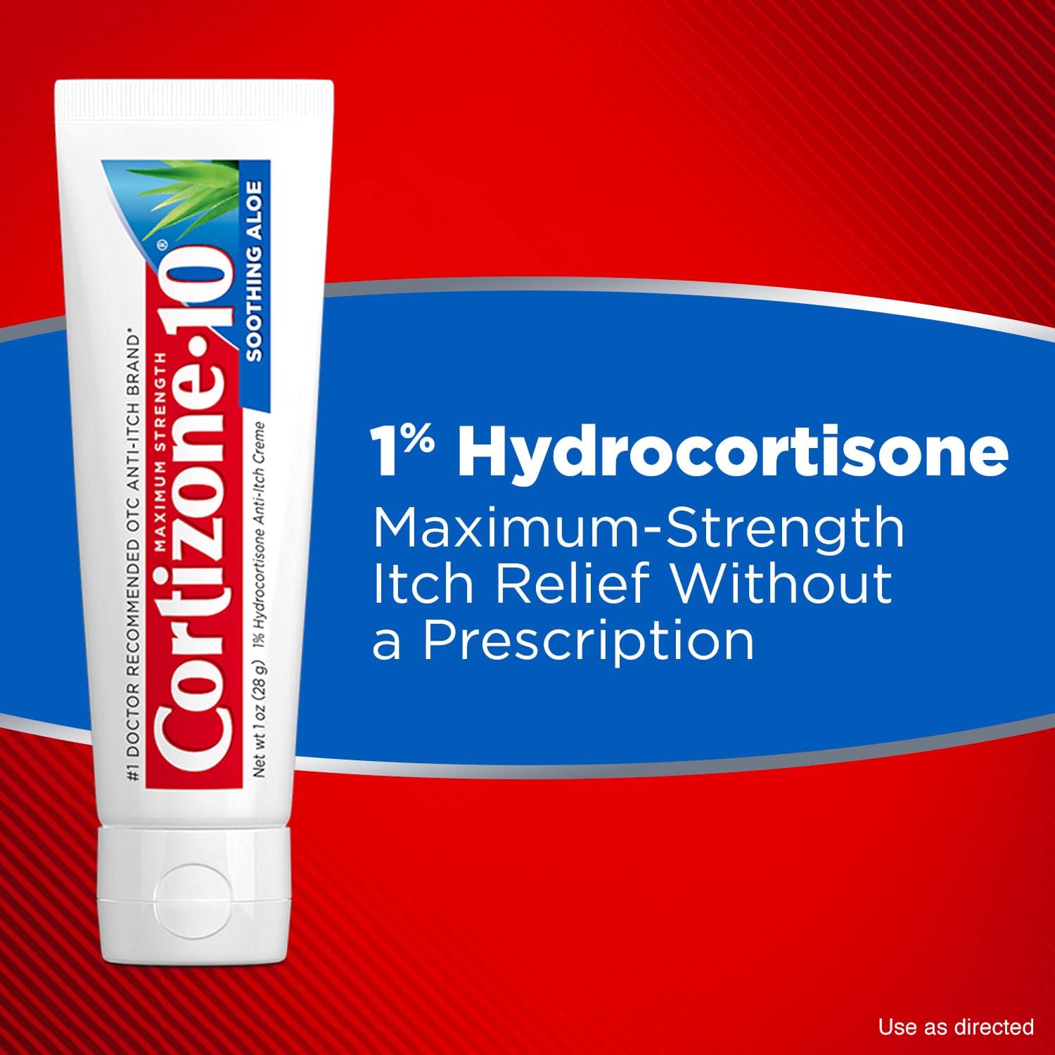 Cortizone 10 Maximum Strength Anti-Itch Cream with Soothing Aloe, 1% Hydrocortisone Creme, 2 oz. : Health & Household