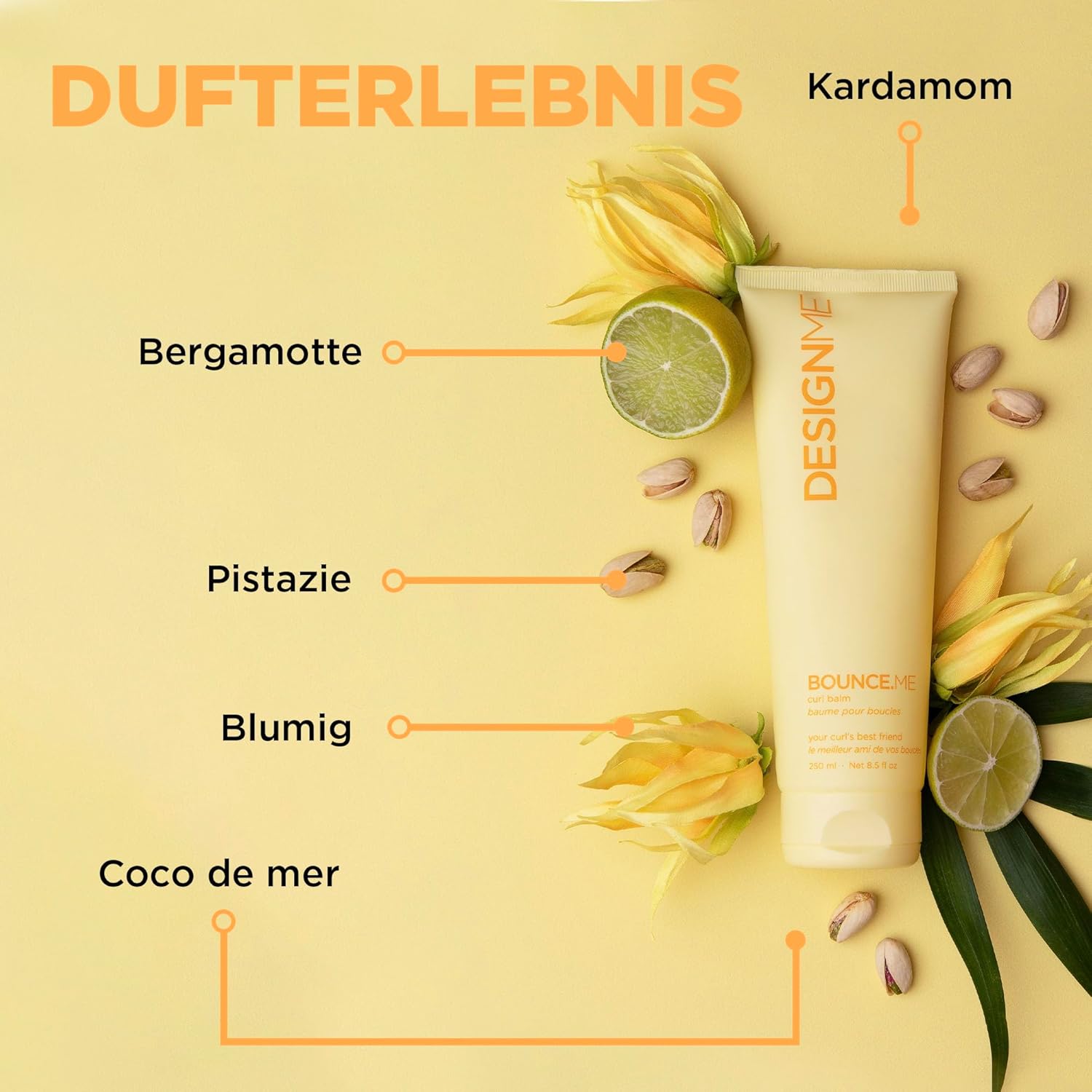 Design.Me Bounce.Me Curl Balm And Cream For Curly Hair With Nourishing Argan Oil | Wave, Coil, And Curl Defining Cream | Sulfate Free And Paraben Free (8.5 Fl Oz) : Beauty & Personal Care