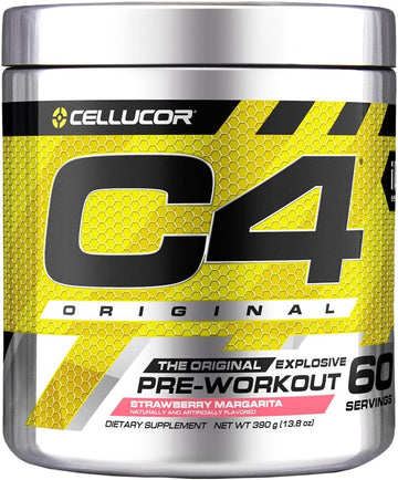 Cellucor C4 Original Pre Workout Powder Strawberry Margarita | Vitamin C for Immune Support | Sugar Free Preworkout Energy for Men & Women | 150mg Caffeine + Beta Alanine + Creatine | 60 Servings