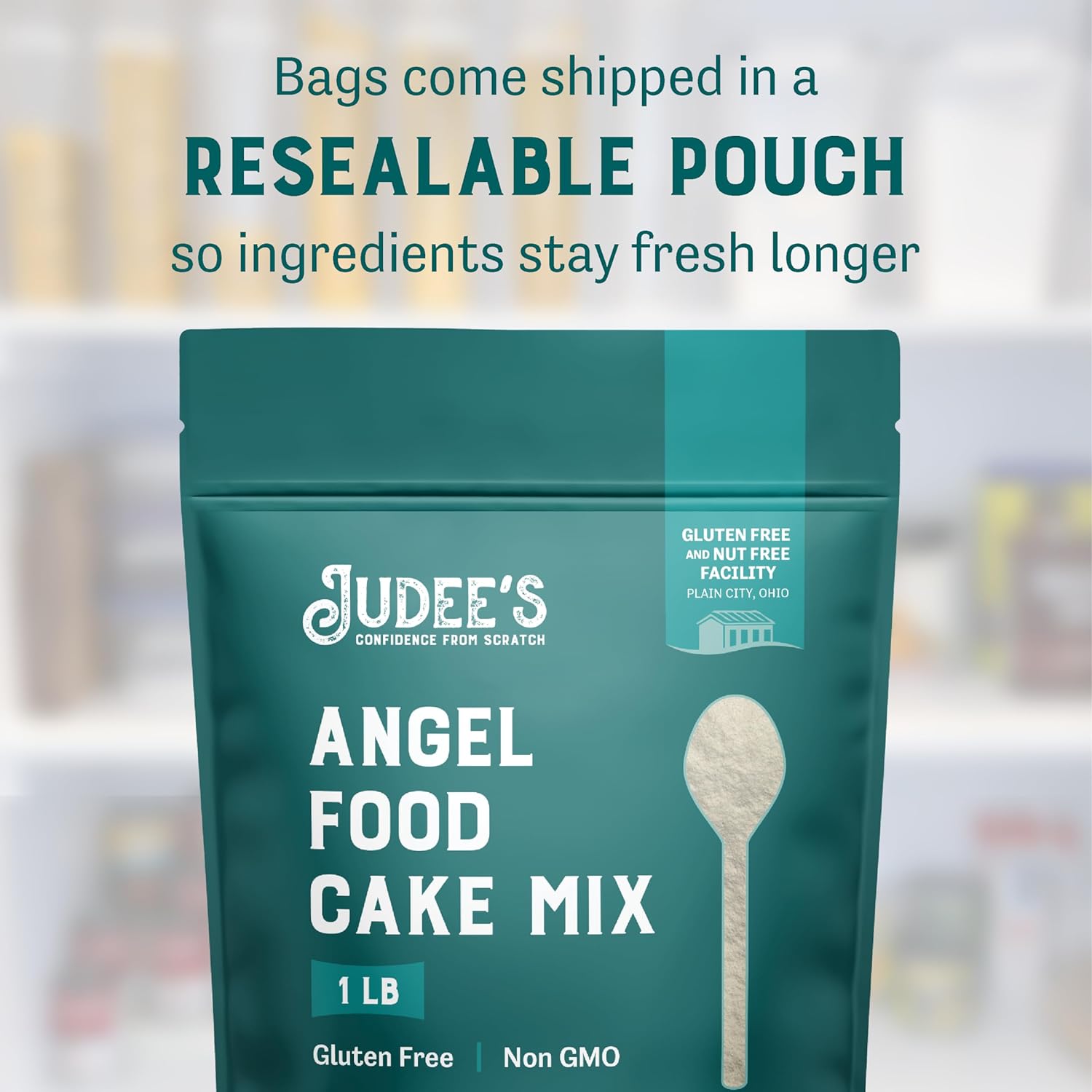 Judee's Gluten Free Angel Food Cake Mix - 1LB - Easy to Bake - Light and Fluffy Baking Mix - Delicious and 100% Gluten-Free - Ideal for Birthday Celebrations and Everyday Desserts : Grocery & Gourmet Food