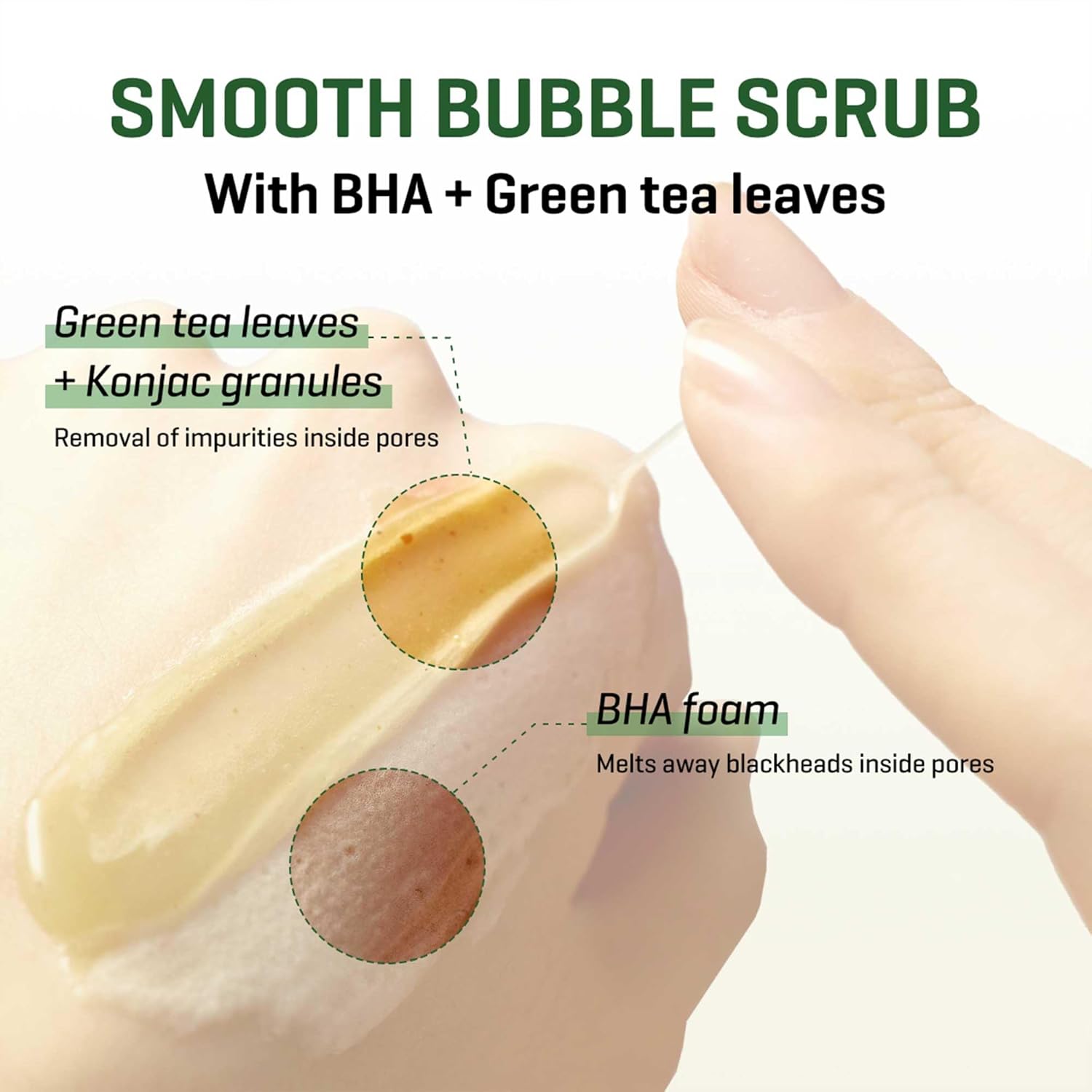 Some By Mi Bye Bye Blackhead 30 Days Miracle Green Tea Tox Bubble Cleanser - 4.23 Oz, 120G - Korean Face Wash For Removing Blackhead - Daily Pore Minimizer For Face Skin Texture - Korean Skin Care
