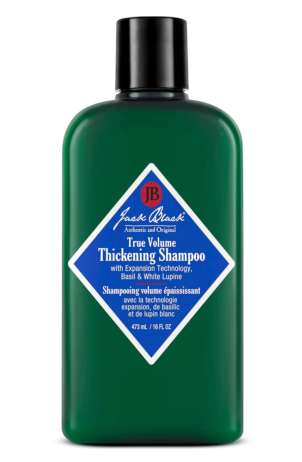 Jack Black True Volume Thickening Shampoo. – Expansion Technology, Basil & White Lupine – Thickening Hair Products For Men & Women, Sulfate-Free Hair Shampoo