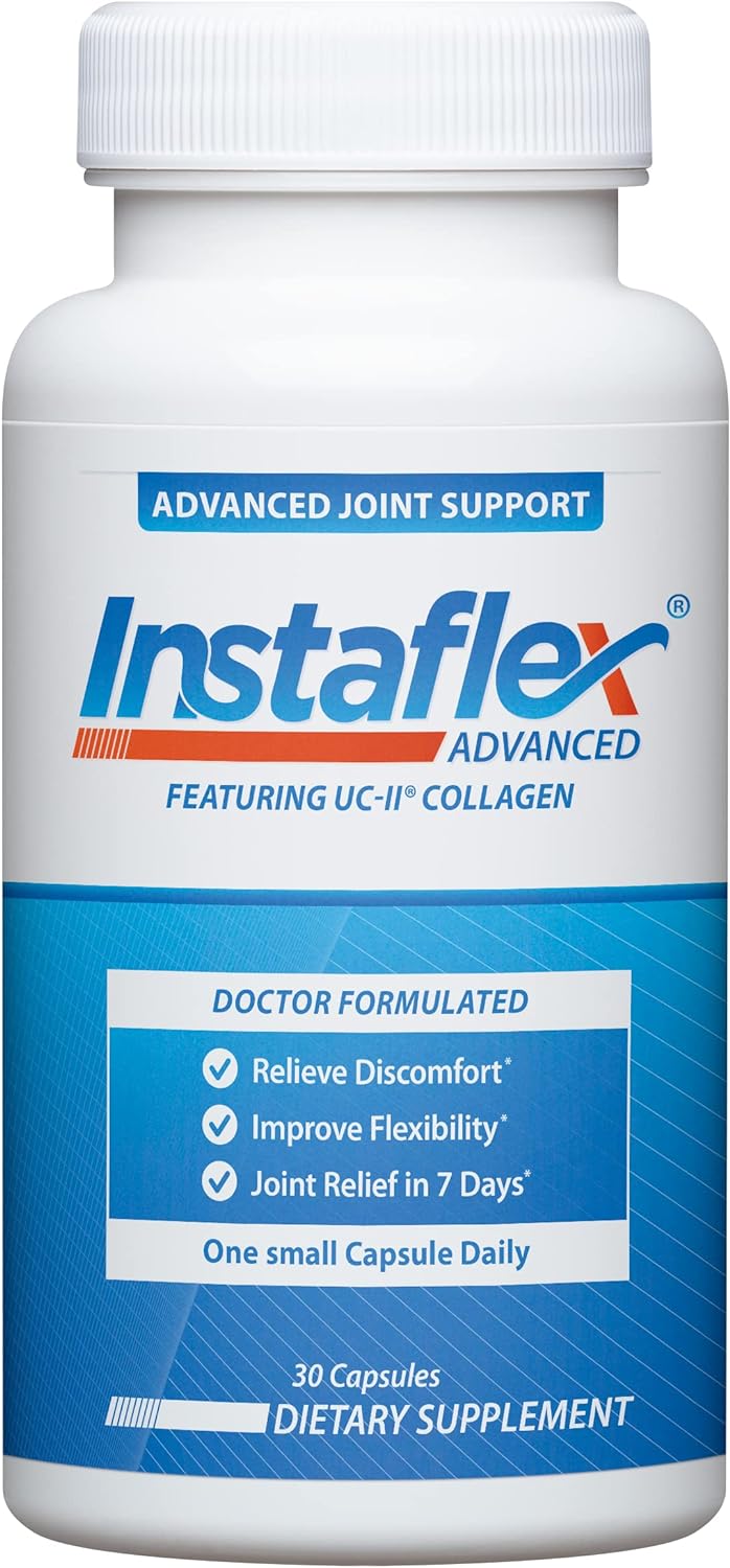 Instaflex Advanced Joint Support Nutritional Supplement Capsule with Doctor Formulated Joint Relief Supplement, Featuring UC-II Collagen & 5 Other Joint Discomfort Fighting Ingredients, 60 Ct : Health & Household