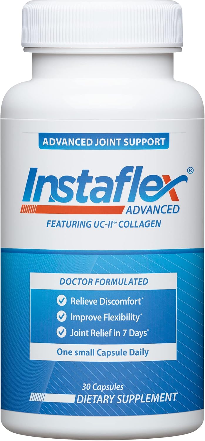 Instaflex Advanced Joint Support Nutritional Supplement Capsule With Doctor Formulated Joint Relief Supplement, Featuring Uc-Ii Collagen & 5 Other Joint Discomfort Fighting Ingredients, 60 Ct
