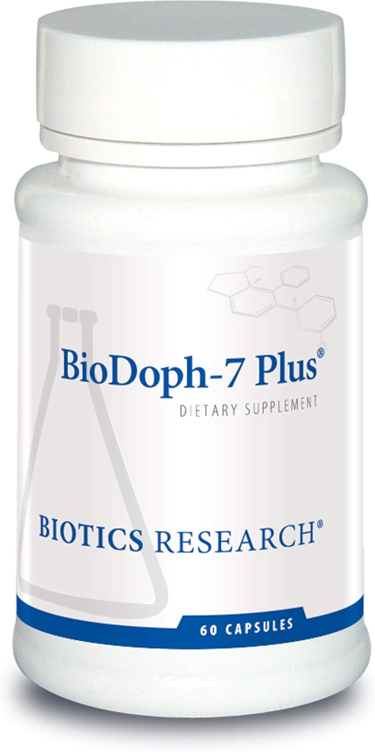Biotics Research Biodoph7 Probiotics Prebiotics Promotes Healthy Gut, Digestion Relief And Clearer Skin 60 Capsules