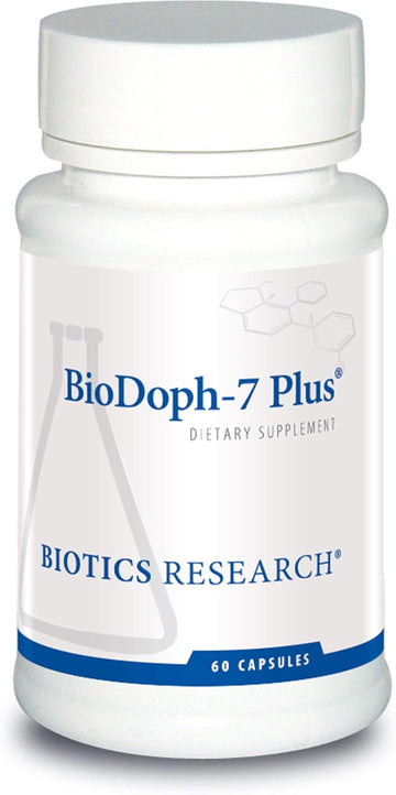 Biotics Research Biodoph7 Probiotics Prebiotics Promotes Healthy Gut, Digestion Relief And Clearer Skin 60 Capsules