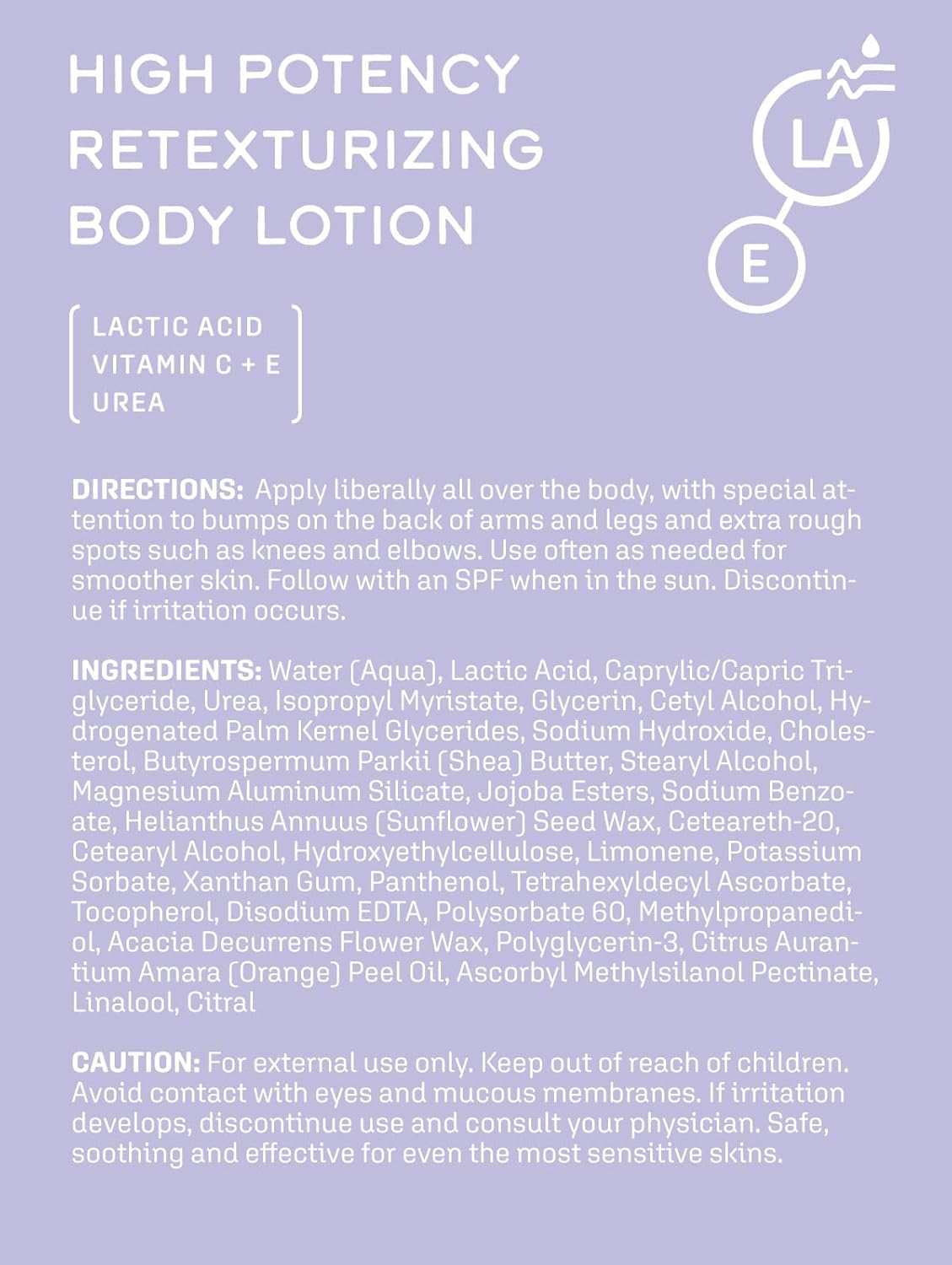 Dcl Skincare High Potency Retexturizing Body Lotion For Smooth, Renewed Skin, 8 Fl Oz : Beauty & Personal Care