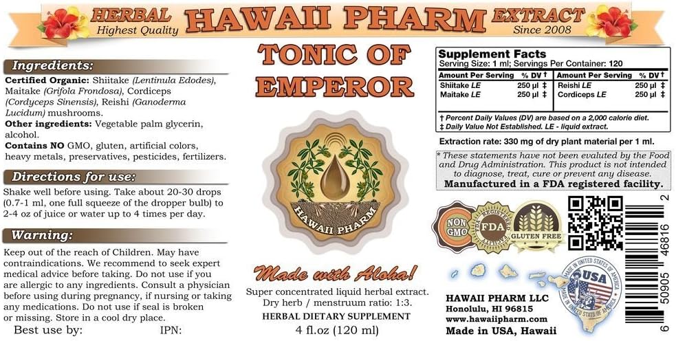 Shiitake, Maitake, Cordiceps, Reishi Liquid Extract 2 Fl.Oz