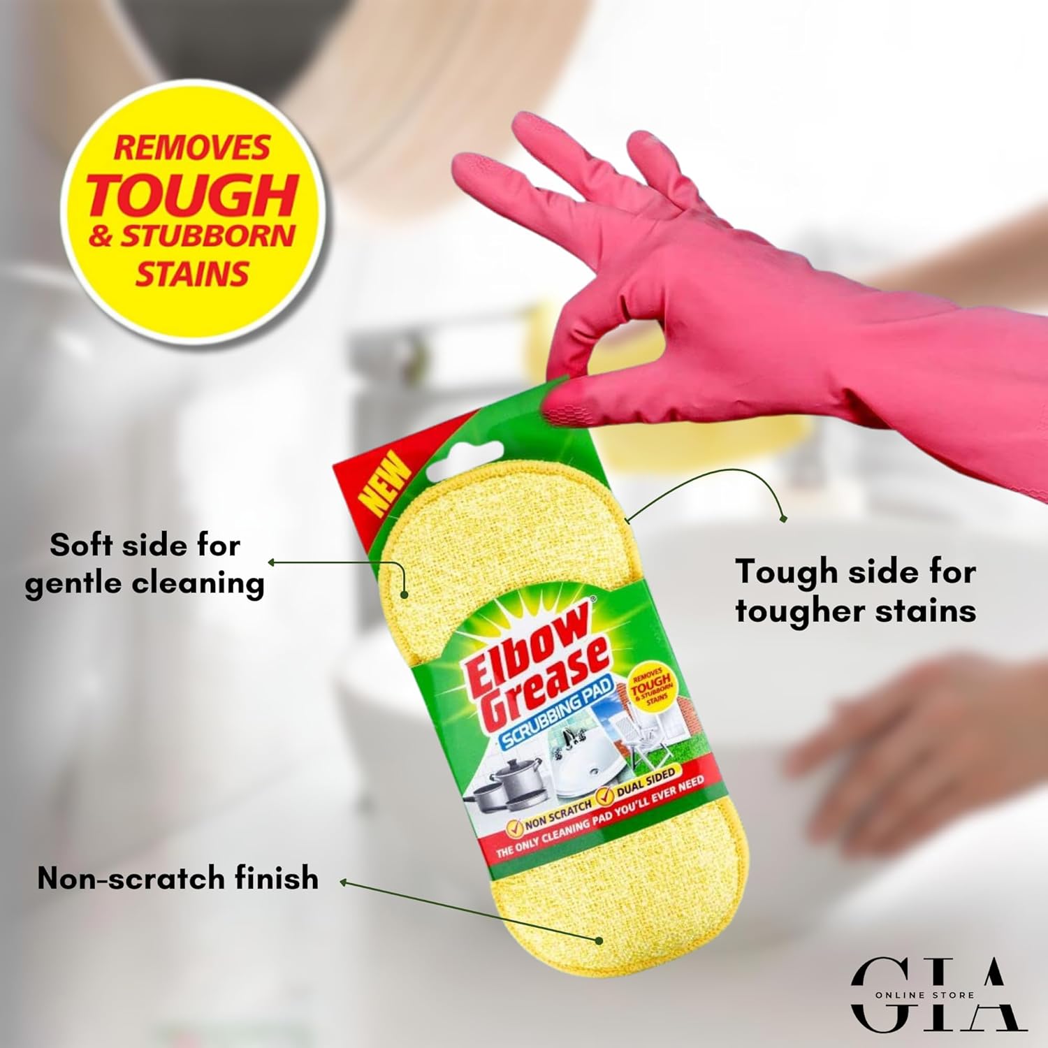 Limescale Remover Spray Bundle: Classic Limescale Remover Spray 500ml with Elbow Grease Scrubbing Sponge & Crevice Cleaning Brushes - Ideal for Limescale Removal on Toilet, Shower & Kitchen Surfaces : Amazon.co.uk: Grocery