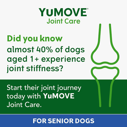 YuMOVE Daily Bites For Senior Dogs | Joint Supplement for Older, Stiff Dogs, with Glucosamine, Chondroitin, Green Lipped Mussel | Aged 9+ | 60 Chews?YMBS60