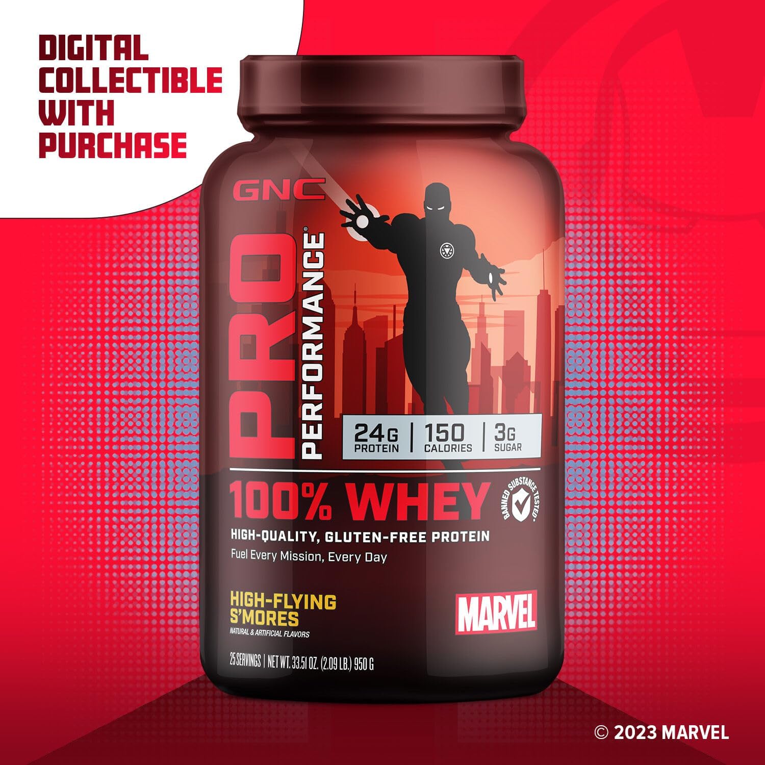 GNC Pro Performance 100% Whey - Marvel: High-Flying S'Mores (25 Servings) : Health & Household