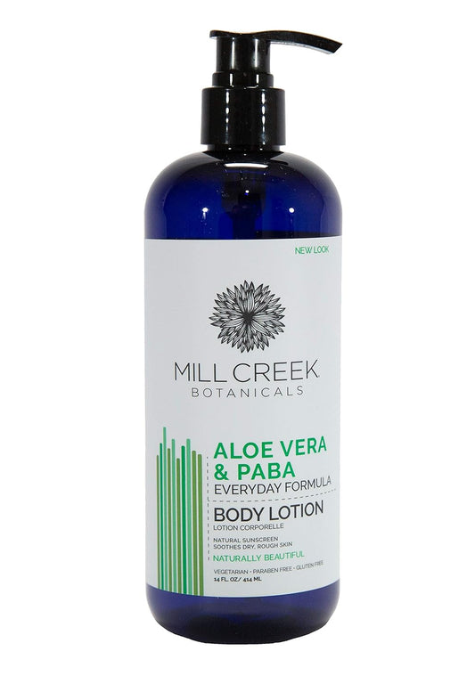 Mill Creek Aloe Vera And Paba Lotion 14 Oz. (Natural & Organic) : Beauty & Personal Care