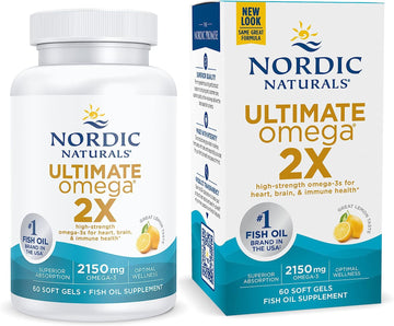 Nordic Naturals Ultimate Omega 2X, Lemon Flavor - 60 Soft Gels - 2150