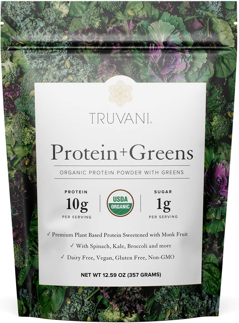 Truvani Vegan Pea Protein Powder | Chocolate | 20G Organic Plant Based Protein | 10 Travel Packets | Gluten & Dairy Free | Low Carb | No Added Sugar