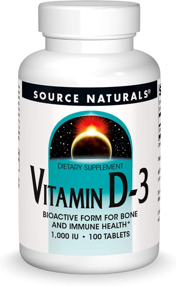 Source Naturals Vitamin D-3 1000 Iu Supports Bone & Immune Health* - 100 Tablets