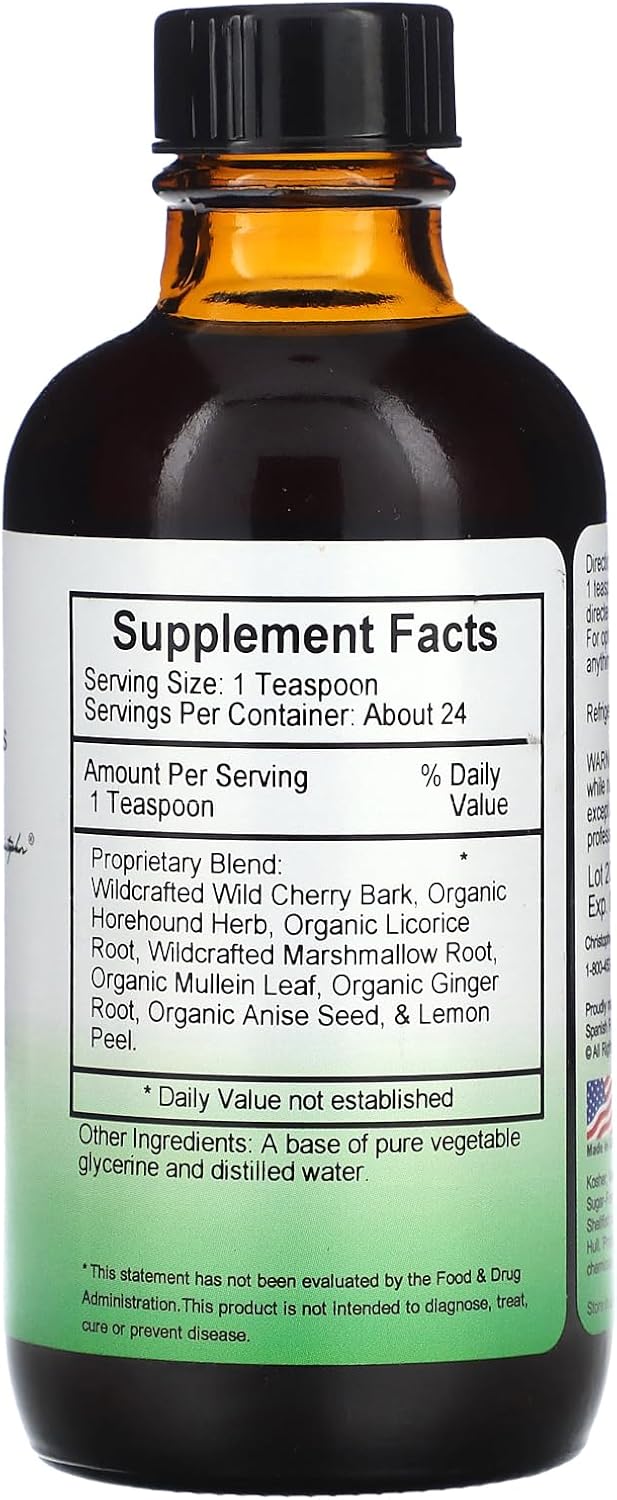 Christopher'S Original Formulas Herbal Throat Syrup - 4 Oz | Gentle, Herbal Support For Seasonal Wellness : Health & Household