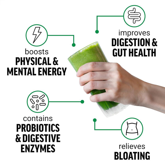 Force Factor Smarter Greens Superfoods + Energy Powder To Boost Energy & Support Digestion, Gut Health, Bloating, Greens Powder With Digestive Enzymes, Probiotics & Prebiotics, Lemon Lime, 90 Servings