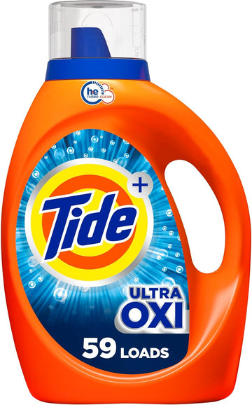 Tide Ultra Oxi Liquid Laundry Detergent, 59 Loads, 84 Fl Oz, He Compatible
