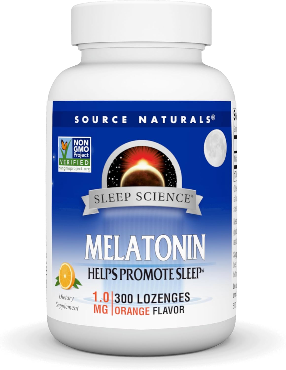 Source Naturals Melatonin 1 mg - 300 Orange Flavored Lozenges