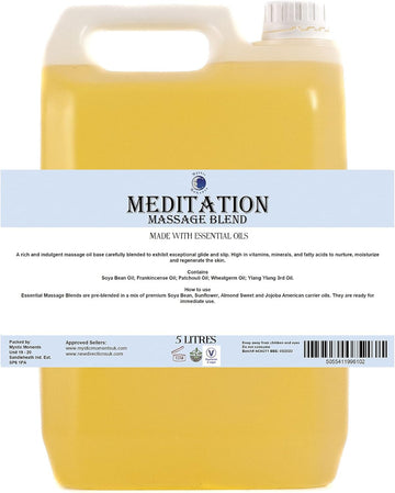 Mystic Moments | Meditation Aromatherapy Massage Oil Blend 5 litres - Natural Massage Blend Made with Essential Oils for Spa & Massage Therapy : Amazon.co.uk: Health & Personal Care