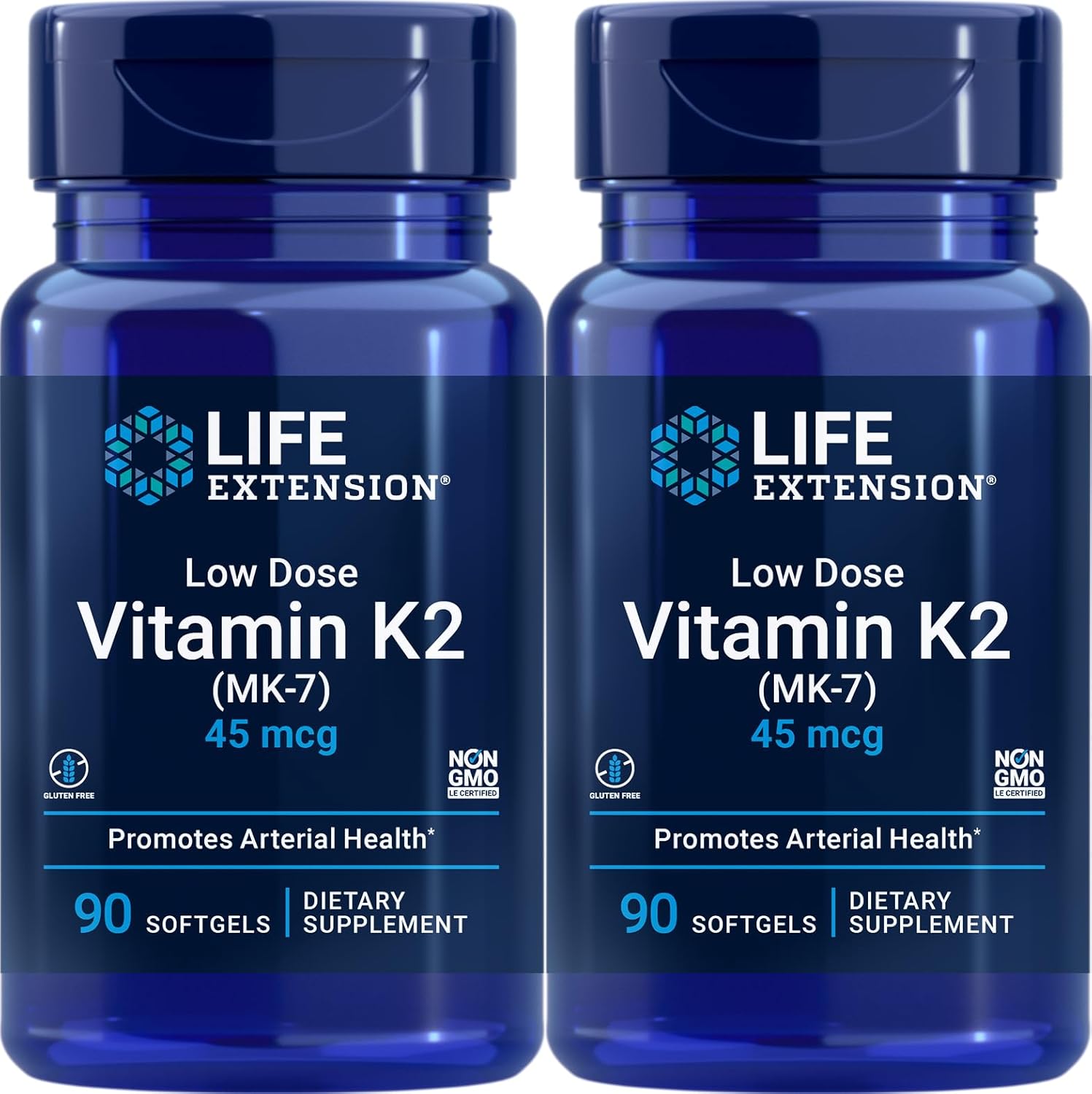 Life Extension Low Dose Vitamin K2, 90 Softgels (Pack Of 2)