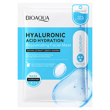 Bioaqua Facial Mask Firming Deeply Nourish Moisturizing 98% Natural Extract Hydrating Face Mask 5Pcs Set (Honey (Anti-Aging))