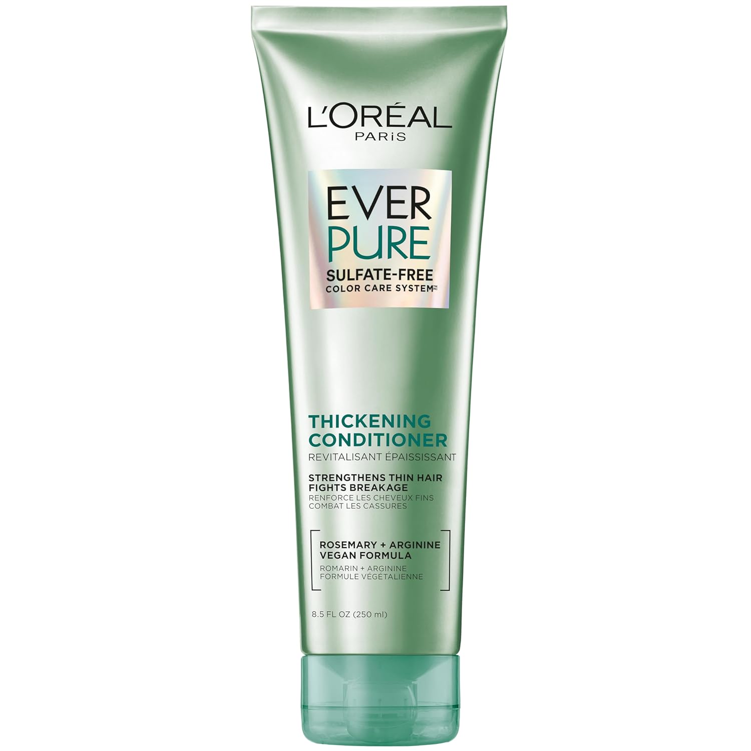 L'Oreal Paris Thickening Sulfate Free Conditioner, Thickens + Strengthens Thin, Fragile Hair, Hair Care With Rosemary Leaf, Everpure, 8.5 Fl Oz (Packaging May Vary)