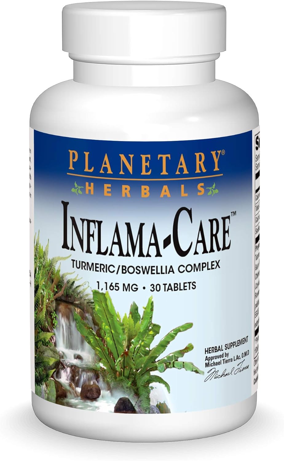 Planetary Herbals Inflama-Care 1165 mg Turmeric, Boswellia Complex - 30 Tablets