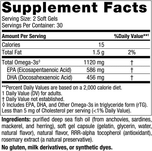 Nordic Naturals Ultimate Omega 2X Mini, Strawberry Flavor - 60 Mini Soft Gels - 1120 mg Omega-3 - High-Potency Omega-3 Fish Oil Supplement - EPA & DHA - Promotes Brain & Heart Health - 30 Servings