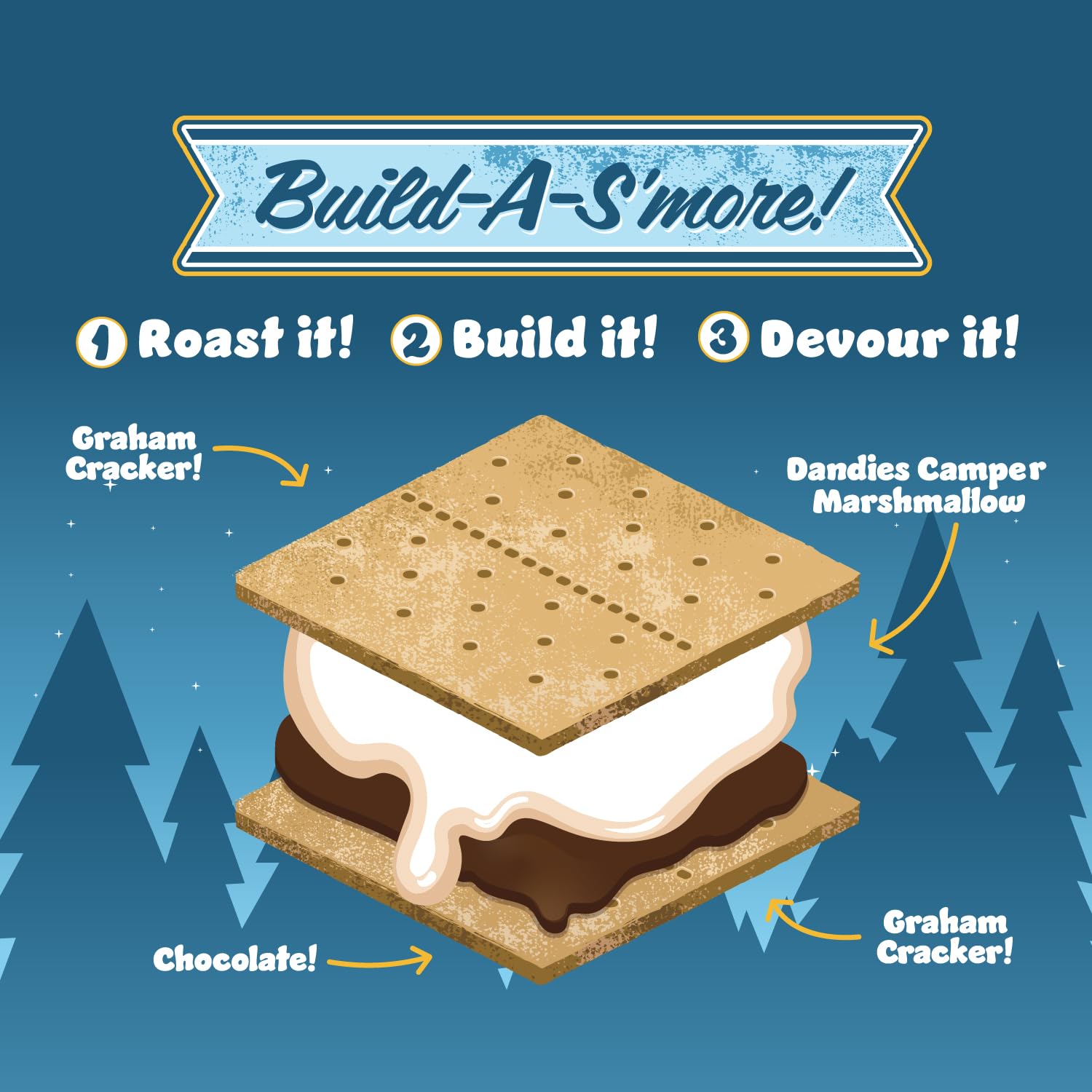 Dandies Jumbo Campers Vegan Marshmallows, No Artificial Flavorings, Food Dyes, Corn Syrup, Or Gelatin, Perfect For Roasting, S’Mores, Or Snacking (Jumbo) : Grocery & Gourmet Food
