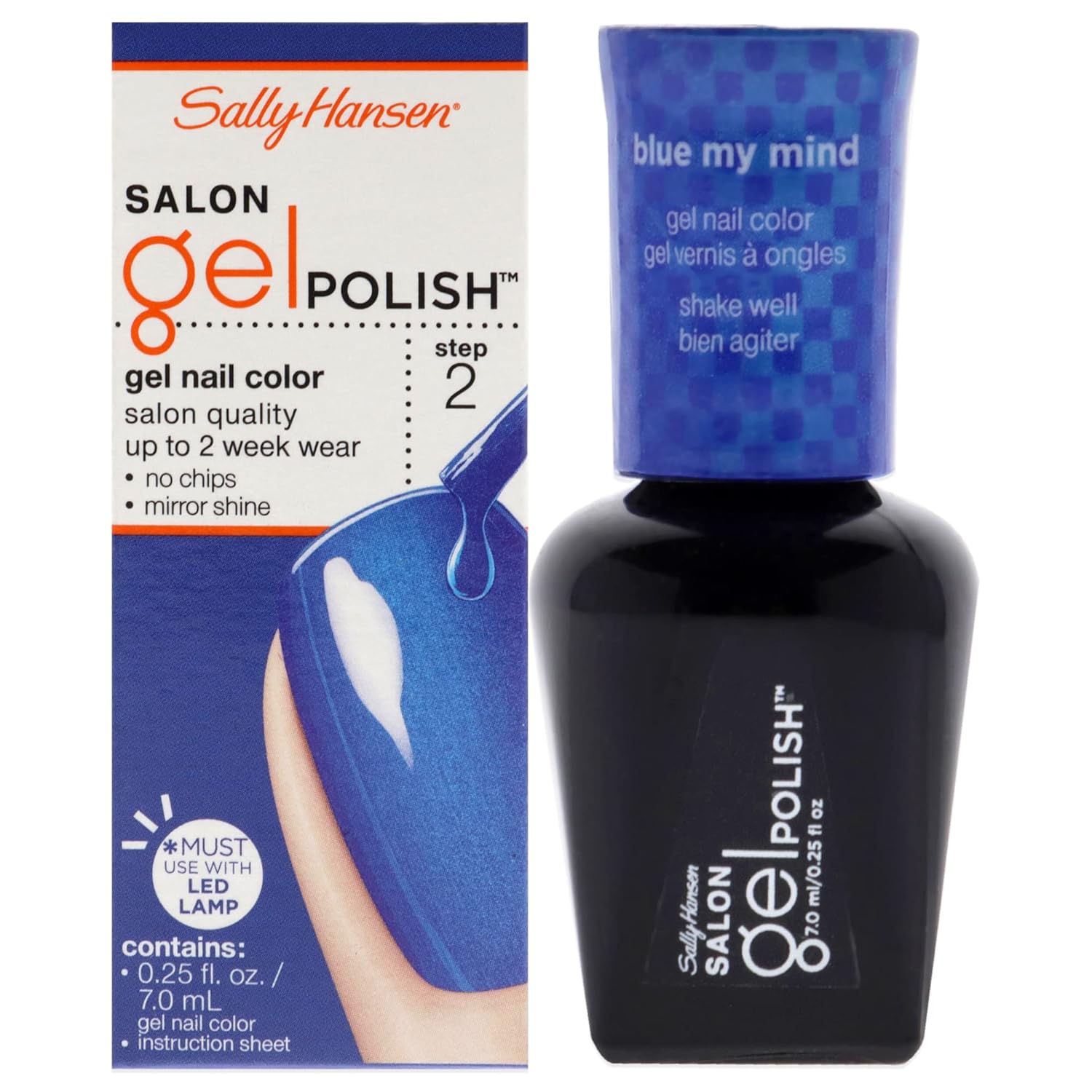 Sally Hansen Salon Pro Gel Nail Polish Lacquer, Blue My Mind, 0.24 Fl. Oz