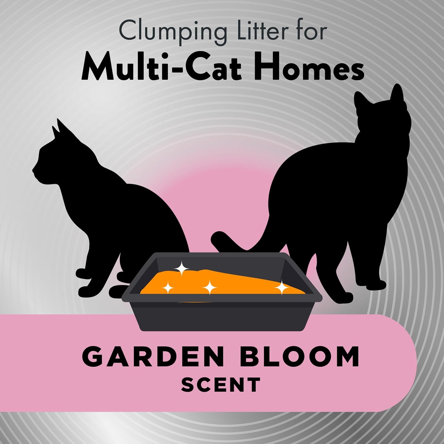 Arm & Hammer Hardball Lightweight Platinum Multi-Cat Easy, No-Mess Scooping, Clumping Cat Litter, 8.5Lb Bag, Garden Bloom Scent