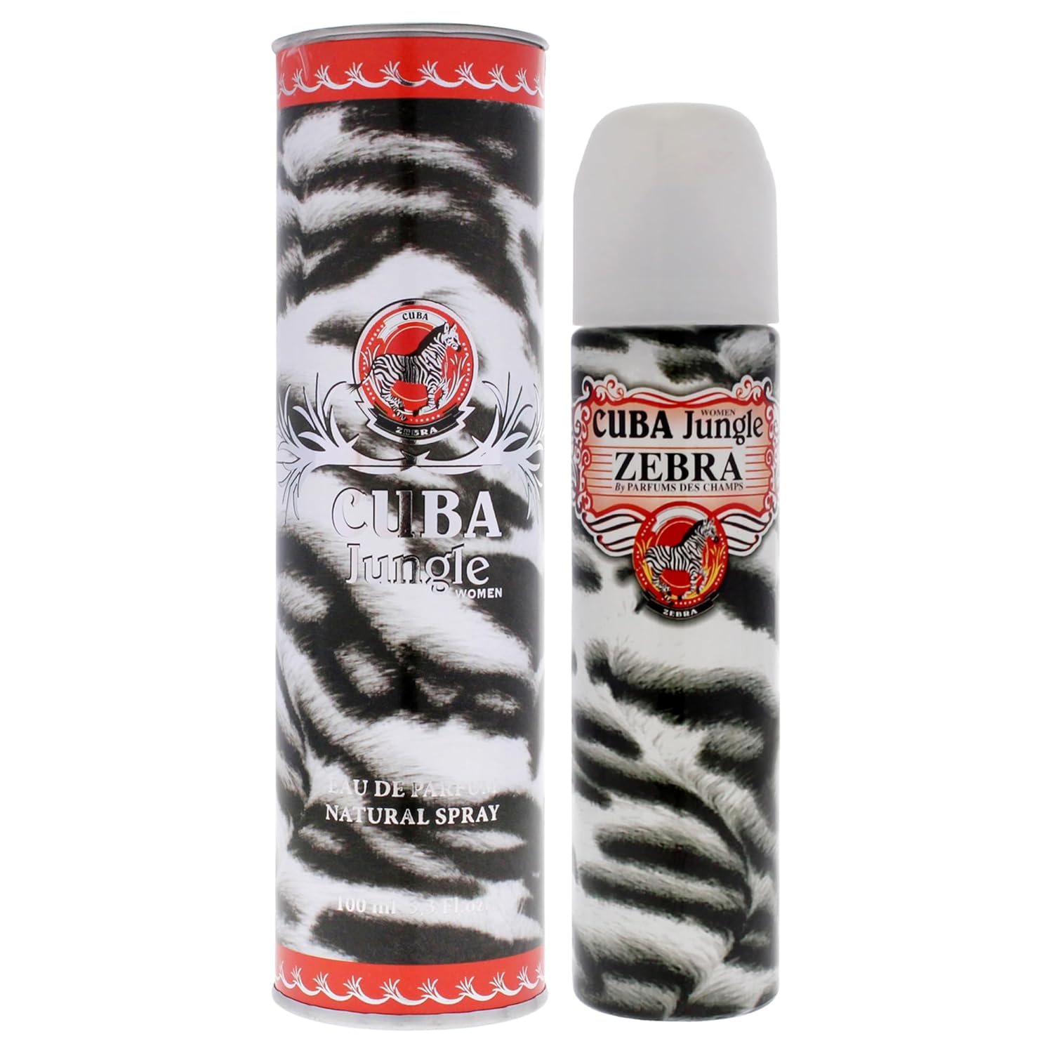 Cuba Jungle Zebra By Champs For Women. Eau De Parfum Spray 3.3 Oz. : Cuba Perfume For Women : Beauty & Personal Care