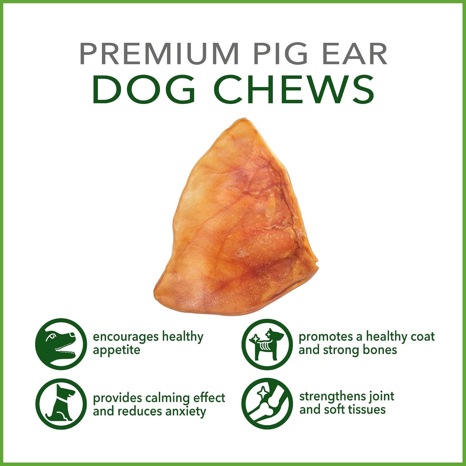 Pet Factory Real Chewz Premium Pig Ears Dog Chew Treats, 100% All-Natural - 18 Count/1 Pack : Pet Supplies