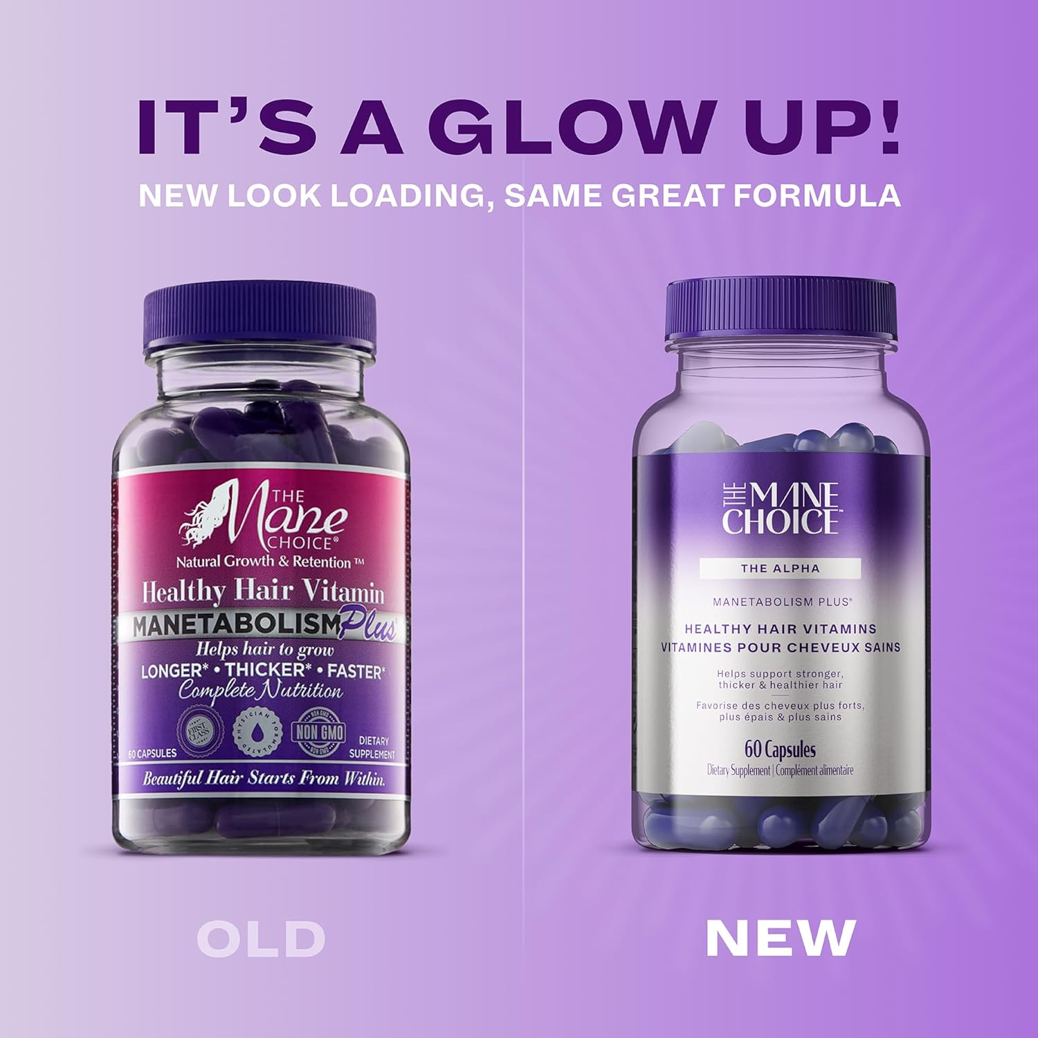 The Mane Choice Manetabolism Drops Healthy Hair Vitamins With Collagen (60 Gummies) Hair Skin And Nails Vitamins, Hair Nutrition Supplements For Women & Men For Longer, Thicker And Healthier Hair